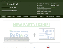 Tablet Screenshot of landfillnorthiowa.org